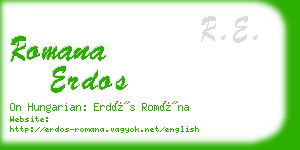 romana erdos business card